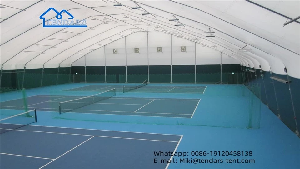peach-shape badminton arena tent